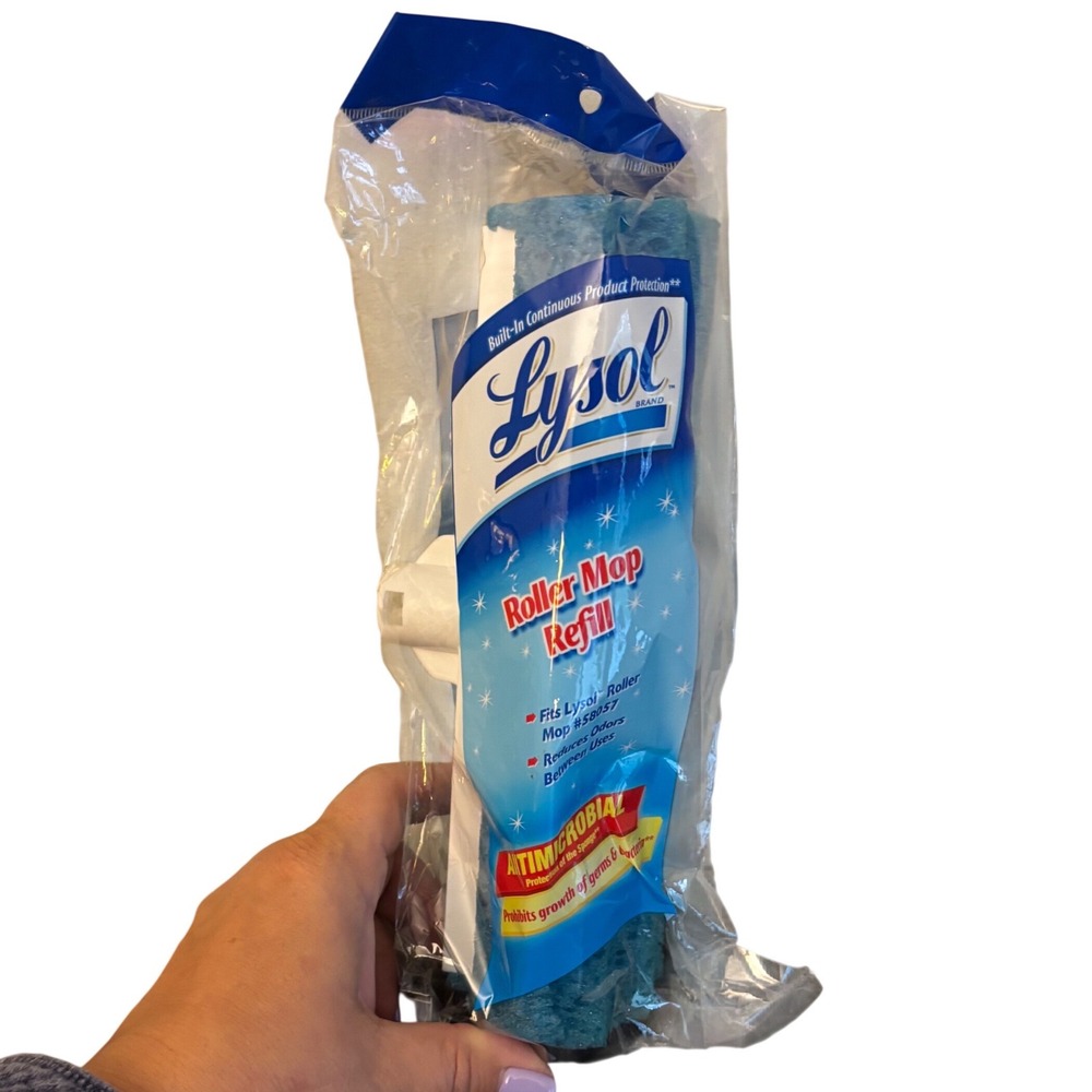 Lysol Roller Mop Refill | 2008 | Antimicrobial Blue Sponge Fits Model 58057 New